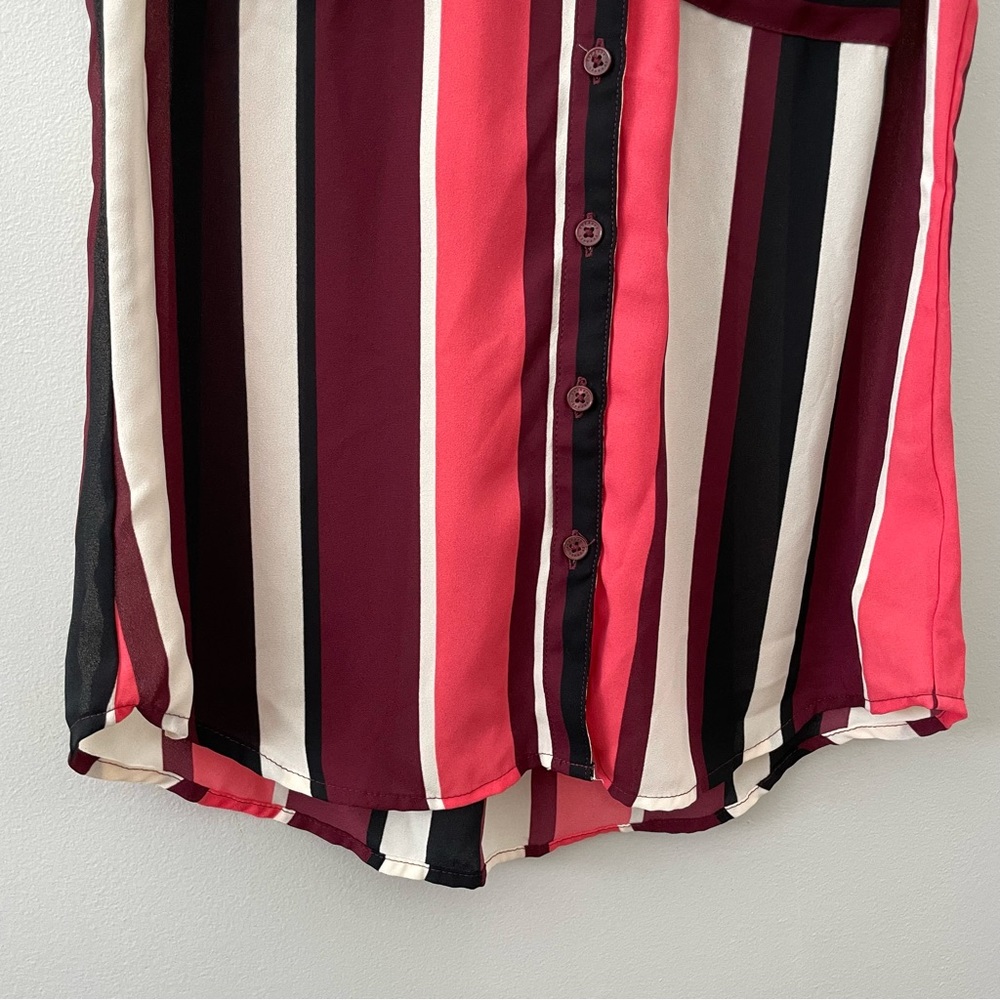 Express Slim Fit Sleeveless Striped Portofino Top XS - Picture 5 of 10